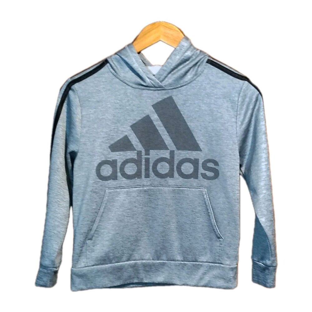 ADIDAS Youth Boys Gray Size 8 Hoodie